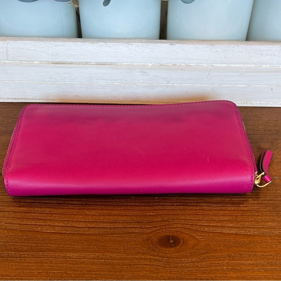 NWT Tory Burch Charlie Zip Continental Wallet in Party Fuchsia - Picture 6 of 9